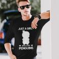 Just A Girl Who Loves Penguins Gentoo Adelie Penguin Lovers Long Sleeve T-Shirt Gifts for Him