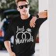 Just Married Ring Logo Long Sleeve T-Shirt Gifts for Him