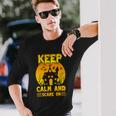 Keep Calm And Scare On Halloween Quote V2 Long Sleeve T-Shirt Gifts for Him