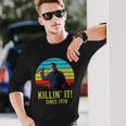 Killin It Since 1978 Retro Horror Movie Long Sleeve T-Shirt Gifts for Him