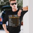Leo Facts Zodiac Sign Astrology Birthday Horoscope Long Sleeve T-Shirt Gifts for Him