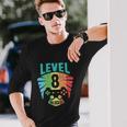 Level 8 Unlocked 8Th Birthday Boy Girl Gamer Level Long Sleeve T-Shirt Gifts for Him