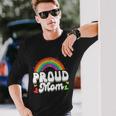 Lgbtq Rainbow Proud Mom Gay Lesbian Lgbt Cool Long Sleeve T-Shirt Gifts for Him