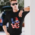Love Gnome American Flag 4Th Of July Long Sleeve T-Shirt Gifts for Him
