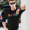 Love Puzzle Pieces Heart Autism Awareness Tie Dye Long Sleeve T-Shirt T-Shirt Gifts for Him