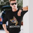 Meowica American Flag Cool Joke Cat Sunglusses 4Th Of July Long Sleeve T-Shirt Gifts for Him