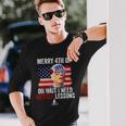 Merry 4Th Of July Biden Bike Bicycle Falls Off Long Sleeve T-Shirt Gifts for Him