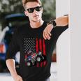 Monster Truck American Flag Racing Usa Patriotic Long Sleeve T-Shirt Gifts for Him