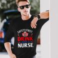 Nurse Wine 4Th Of July Long Sleeve T-Shirt Gifts for Him