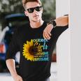 October Girls Sunflower Tshirt Long Sleeve T-Shirt Gifts for Him