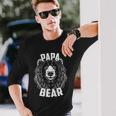 Papa Bear Fathers Day Tshirt Long Sleeve T-Shirt Gifts for Him