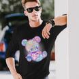 Pastel Kawaii Cute Goth Punk Teddy Bear Long Sleeve T-Shirt Gifts for Him