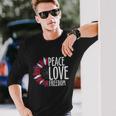 Peace Love Freedom For 4Th Of July Plus Size Shirt For Men Women Long Sleeve T-Shirt Gifts for Him