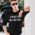Prison Warden Halloween Office Parties Party Night Costume Long Sleeve T-Shirt Gifts for Him
