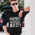 Private Detective Crime Investigator Investigating Cool Long Sleeve T-Shirt Gifts for Him