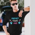 Protect Trans Transgender Pride Month Long Sleeve T-Shirt Gifts for Him