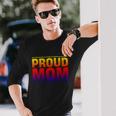Proud Mom Abrosexual Flag Lgbtq Queer Abrosexual Long Sleeve T-Shirt Gifts for Him