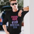 Proud Mom Of A Bisexual Son Lgbtgiftq Bi Pride Proud Ally Long Sleeve T-Shirt Gifts for Him