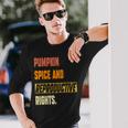 Pumpkin Spice & Reproductive Rights Feminist Pro Choice Fall Men Women Long Sleeve T-Shirt T-shirt Graphic Print Gifts for Him