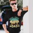 Reel Cool Dad Fishing Fisherman Retro Long Sleeve T-Shirt Gifts for Him