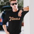 Retro Texas Logo Long Sleeve T-Shirt Gifts for Him