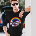 Retro Vintage Free Mom Hugs Rainbow Lgbtq Pride Tshirt V2 Long Sleeve T-Shirt Gifts for Him