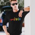 Sign Language Rainbow Flag Gay Lgbt Deaf Asl Mute Great Long Sleeve T-Shirt Gifts for Him