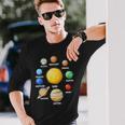 Solar System Planets Tshirt Long Sleeve T-Shirt Gifts for Him