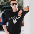 St Patricks Day Lucky St Patricks Day Tshirt Long Sleeve T-Shirt Gifts for Him