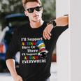 Support Autism Here Or There And Everywhere Tshirt Long Sleeve T-Shirt Gifts for Him