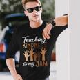 Teaching Is My Jam Afro Melanin Teacher Kindness Day Long Sleeve T-Shirt Gifts for Him