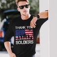 Thank You Soldiers Tshirt Long Sleeve T-Shirt Gifts for Him