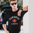 Toronto Canada Canadian Flag Maple Leaf Long Sleeve T-Shirt Gifts for Him