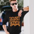 Trick Or Treat Halloween Quote Long Sleeve T-Shirt Gifts for Him