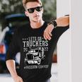 Trucker Trucker Support Lets Go Truckers Freedom Convoy Long Sleeve T-Shirt Gifts for Him