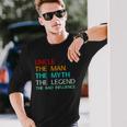 Uncle The Man The Myth The Legend The Bad Influence Long Sleeve T-Shirt Gifts for Him