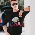 Usa American Flag Eagle For Patriotic Long Sleeve T-Shirt Gifts for Him