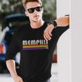 Vintage 80S Style Memphis Tn Gay Pride Month Long Sleeve T-Shirt Gifts for Him