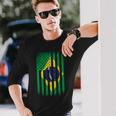 Vintage Flag Of Brazil Long Sleeve T-Shirt Gifts for Him