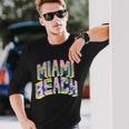 Vintage Miami Beach Long Sleeve T-Shirt Gifts for Him