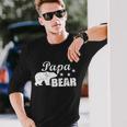 Vintage Papa Bear Tshirt Long Sleeve T-Shirt Gifts for Him