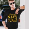 Vintage Proud Navy Dad Long Sleeve T-Shirt Gifts for Him