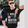 I Walk On Water Whats Your Superpower Hockey Long Sleeve T-Shirt Gifts for Him