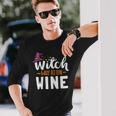Wine Lover Outfit For Halloween Witch Way To The Wine Long Sleeve T-Shirt Gifts for Him