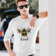 Autism Awareness Bee Kind Puzzle Pieces Tshirt Long Sleeve T-Shirt Gifts for Him