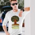 Black African American Melanin Afro Queen June Birthday Long Sleeve T-Shirt Gifts for Him