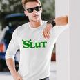 Slut Parody Tshirt Long Sleeve T-Shirt Gifts for Him