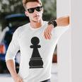 Unique Matching Chess Pawn Piece Long Sleeve T-Shirt Gifts for Him