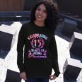 15 Years Of Being Awesome 15 Year Old Birthday Girl Long Sleeve T-Shirt Gifts for Her