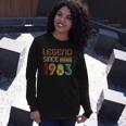 39 Year Old Legend Since 1983 39Th Birthday Retro Long Sleeve T-Shirt Gifts for Her